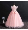 ZH1441X 3-14 years old Children's Dress Flower Girls'Wedding long Dresses Princess Skirts Lace Embroidery Longuette ball gown