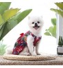 OEM logo Pet Hawaiian kilts female dog vest cat colorful carnival reactive print skirt coat animal party Loose longuette bow