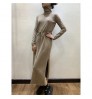 2022 new style women's sweater High collar dress Long sleeve knitting longuette Pullover Sweater Young girl fashion winter