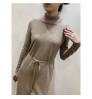 2022 new style women's sweater High collar dress Long sleeve knitting longuette Pullover Sweater Young girl fashion winter