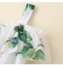 Elegant Soft Casual Rose Print Longuette Twirl Plete Dresses for Girls