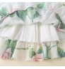 Elegant Soft Casual Rose Print Longuette Twirl Plete Dresses for Girls