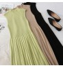 Hot Sale 2022 Autumn New Gentle Style Half Turtleneck A-line Dress Retro Dress Long Sleeveless Vest Casual Dresses