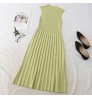 Hot Sale 2022 Autumn New Gentle Style Half Turtleneck A-line Dress Retro Dress Long Sleeveless Vest Casual Dresses