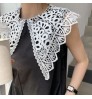 Boutique Wholesale 2022 Korean Chic Summer Niche Retro Hollow Lace Lapel Loose Long Knee-length Sleeveless Dress