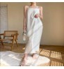 Boutique Wholesale 2022 Summer Sweet and Salty Dress High Texture Satin Pleated Inner Comfortable Casual Dresses