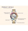 Watches Davena 61609 Luxury Watches Men Automatic Stainless Steel CZ Diamond Multicolor Luxury Watches Men Automatic