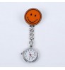 10 colors In Stock Pocket Watch Portable Smile Face Digital Clip-On Metal Breast Watch for Nurse