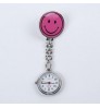 10 colors In Stock Pocket Watch Portable Smile Face Digital Clip-On Metal Breast Watch for Nurse