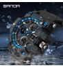 SANDA New Military Waterproof Watch Dual LED Display Men Digital Sports Watches For Men