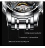 professional custom men watch automatic mechanical watch skeleton flywheel multifunction wristwatch fashion business wrist watch