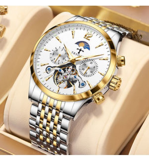 Fashion Brand Watch Mens Wrist Automatic Skeleton Luxury Waterproof Mechanical Watch for Men