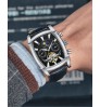 Business Stainless Steel Visible Case Back Men Watches Mechanical Moon Phase Automatic Mechanical Wristwatches For Men