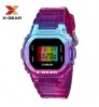 X-New brand Waterproof Classical Watch Men Colourful Fashion Leisure Wristwatch Gold digital watch