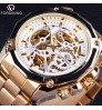 Forsining Watch Steampunk Design Fashion Business Dress Men Watch Top Brand Luxury Stainless Steel Automatic Skeleton Watch