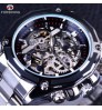 Forsining Watch Steampunk Design Fashion Business Dress Men Watch Top Brand Luxury Stainless Steel Automatic Skeleton Watch