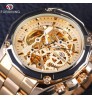 Forsining Watch Steampunk Design Fashion Business Dress Men Watch Top Brand Luxury Stainless Steel Automatic Skeleton Watch