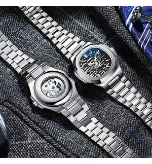 Men Stainless steel Watch Customized Case Fashion Watch Automatic Mechanical Watch