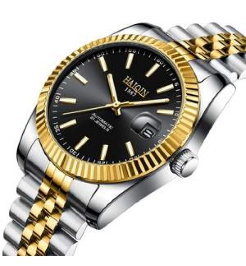 mens watch stainless steel mechanical watch