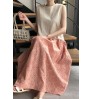 Hot Sale 2022 Korean Chic Summer Retro Round Neck Lace Hook Flower Contrast Color Stitching Design Loose Long Vest Dress