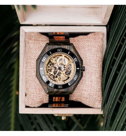 BOBO BIRD New Arrival Stainless Steel Automatic OEM Watch Mechanical Wood Watches Waterproof Custom Logo Watch for Man