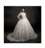 Luxury lace custom bridal gowns fabric heavy embroidered wedding dress