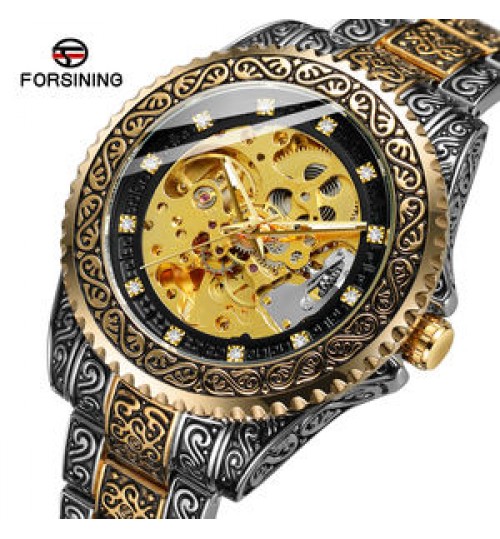 Forsining Popular Design automatic skeleton mechanical watch