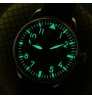 Pilot Watch 44mm no logo Mechanical Hand Wind Men's Watch Black Dial Sapphire 17 Jewels Seagull St3600-2 Movement F069