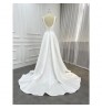 Wedding Dress Wholesale Classic Satin Gown Simple Wedding Costumes Factory Made Bride Marriage Dress 2022