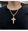 Jewelry Hip Hop Jewelry For Men Snake Cross Iced Out Ijesus Cross Pendant Necklace Men Snake Chain Cross Pendant