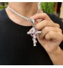 Jewelry Hip Hop Jewelry For Men Snake Cross Iced Out Ijesus Cross Pendant Necklace Men Snake Chain Cross Pendant