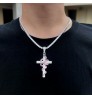 Jewelry Hip Hop Jewelry For Men Snake Cross Iced Out Ijesus Cross Pendant Necklace Men Snake Chain Cross Pendant