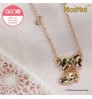 High Quality Control Licensed Product Pendant Jewelry Gold Plated Chain aibo Head Bow Necklace  HK/JP/US only 