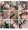 Hot 2Pcs/Set 7 Style Natural Stone Yoga Beaded Bracelet, Beads Bracelet Men Friend Gift Charm Jewelry