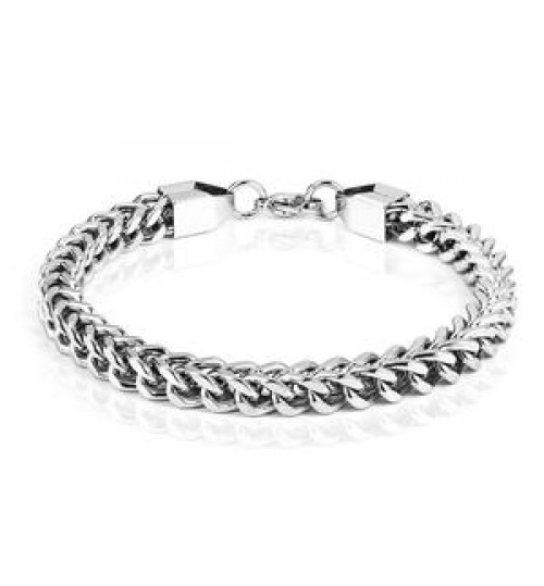 2022 Fashion Vintage Stainless Steel Silver Bracelets for Men