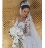 Wedding Dress Factory European And American Style Wedding Dress New Sexy Deep V-neck Fishtail Lace Wedding Dress