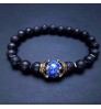 New Charm Men's Bracelet Fashion Luxury Alloy Crown Tiger Eye Stone Beads Beaded Bracelet Jewelry