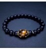 New Charm Men's Bracelet Fashion Luxury Alloy Crown Tiger Eye Stone Beads Beaded Bracelet Jewelry