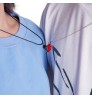 2PCS Stitching Magnetic Heart Pendant Couple Jewelry Necklace For Women Men Valentine's Day Gift