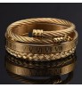 Hip hop 3pcs/set Royal Roman Love Bangle Stainless Steel Rectangle Bracelet For Men's Jewelry