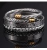 Hip hop 3pcs/set Royal Roman Love Bangle Stainless Steel Rectangle Bracelet For Men's Jewelry