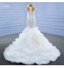 Wedding Dress Jancember RSM67291cheep Ivory High Quality Deep V Neck Lace Beaded Mermaid Wedding Dress