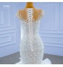 Wedding Dress Jancember RSM67291cheep Ivory High Quality Deep V Neck Lace Beaded Mermaid Wedding Dress