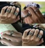 New Hand-woven Women Fashion Vintage Jewelry Punk Adjustable Mens Rings Stainless Steel Jewelry Hip Hop Punk Ring