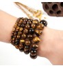 Wholesale Grade AB+ Natural Stone Beads 4/6/8/10/12/14/16MM Mens Tiger Eye Bracelet Gemstone Jewelry