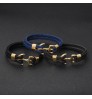 Wholesale Custom Logo Fashionable Man nautically Jewelry Stainless Steel Hook Anchor Men's Real Genuine Leather Bracelets