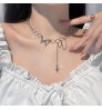 New Irregular Colorful Hollow out Love Pendant Double layer Chain Pearl Metal Necklace for Women Men Punk Trendy Y2K Jewelry