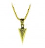 Men's Fashion Jewelry Arrow Head Pendant Long Chain Necklaces Gold Silver Black Collier Femme Arrow Head mens necklaces