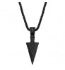 Men's Fashion Jewelry Arrow Head Pendant Long Chain Necklaces Gold Silver Black Collier Femme Arrow Head mens necklaces