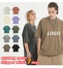 2022 New Design Luxury Quality Custom Printing 100% Cotton Women's Men's Drop Shoulder T-shirt Oversized T shirt